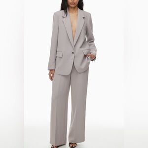 Wilfred Light Gray Oversized Blazer